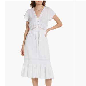 Rails Kiki Tie Front Linen Blend Dress Sz Small